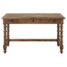 Samuelle Writing Desk - reclaimed fir with sunburst pattern and dark bronze pulls