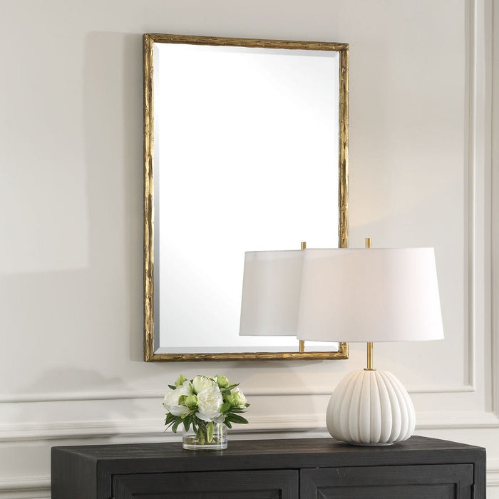 Sutton Vanity Mirror - aged gold finish