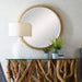 Paradise Round Mirror - gold finish and iron