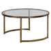 Rhea Nesting Coffee Tables, Gold - hand forged iron in antiqued gold leaf