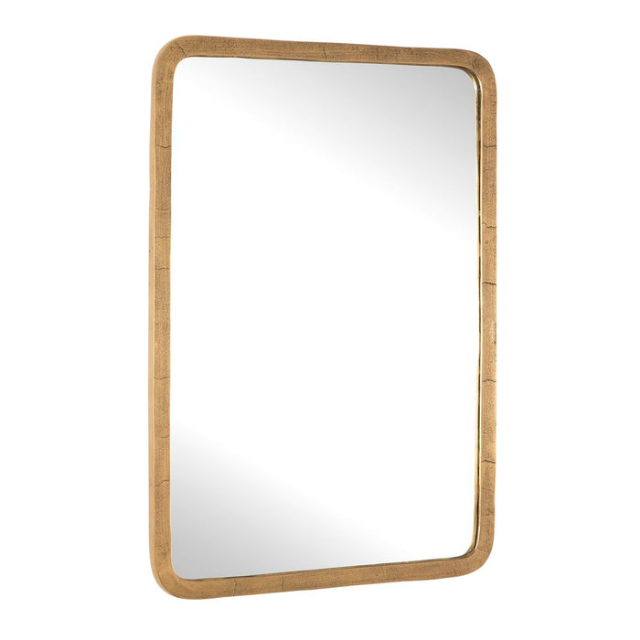 Vestry Mirror - antique brass and aluminum