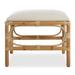 Laguna Small Bench, White - rattan and wood and white