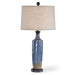 Blue Distressed Ceramic Table Lamp - table lamp