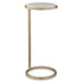 Accent Table (White Marble/Gold) - accent table