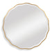 Aneta Round Mirror Gold - antiqued gold leaf wood