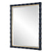 Gulf Mirror, Navy - gold finish
