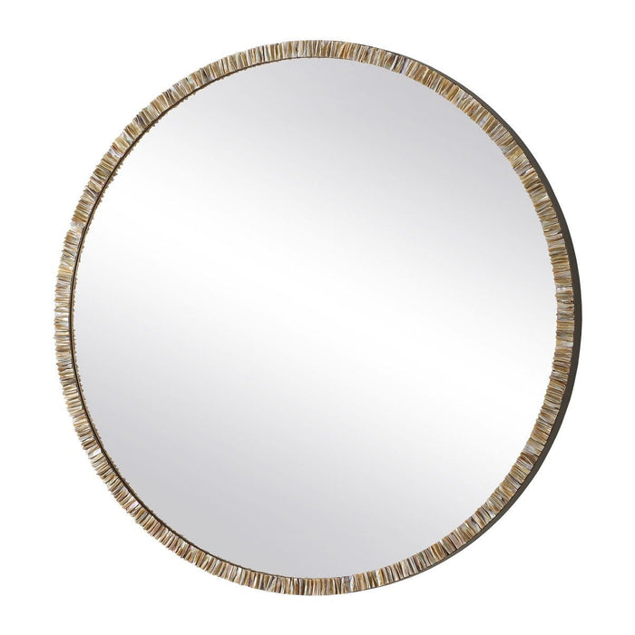 Odeon Round Mirror - bronze and iron
