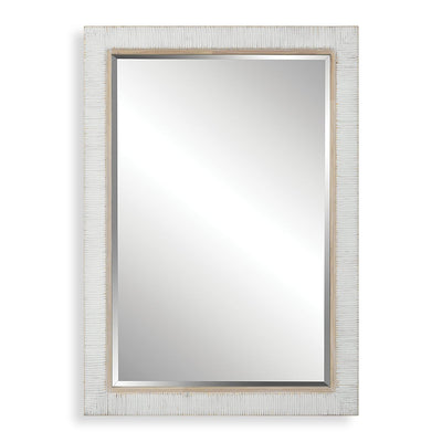 Cape Mirror Whitewashed - rattan and oak wood
