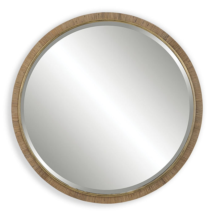 Paradise Round Mirror - gold finish and iron