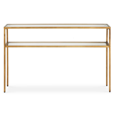 Console Table (Gold/Tempered Glass) - accent table