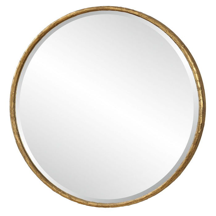 Sutton Round Mirror - gold finish