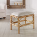 Laguna Small Bench, White - rattan and wood and white