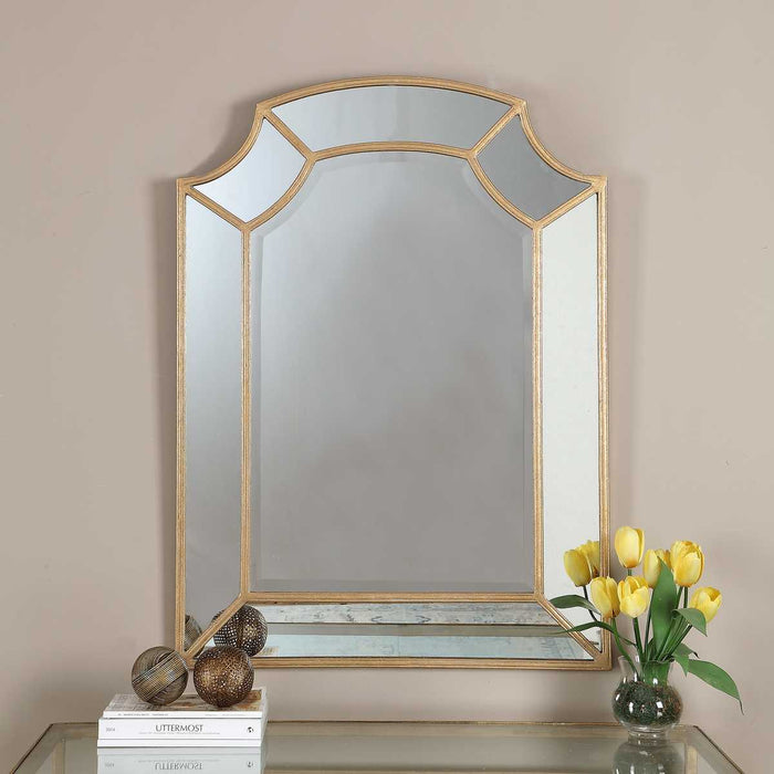 Francoli Arch Mirror - gold finish