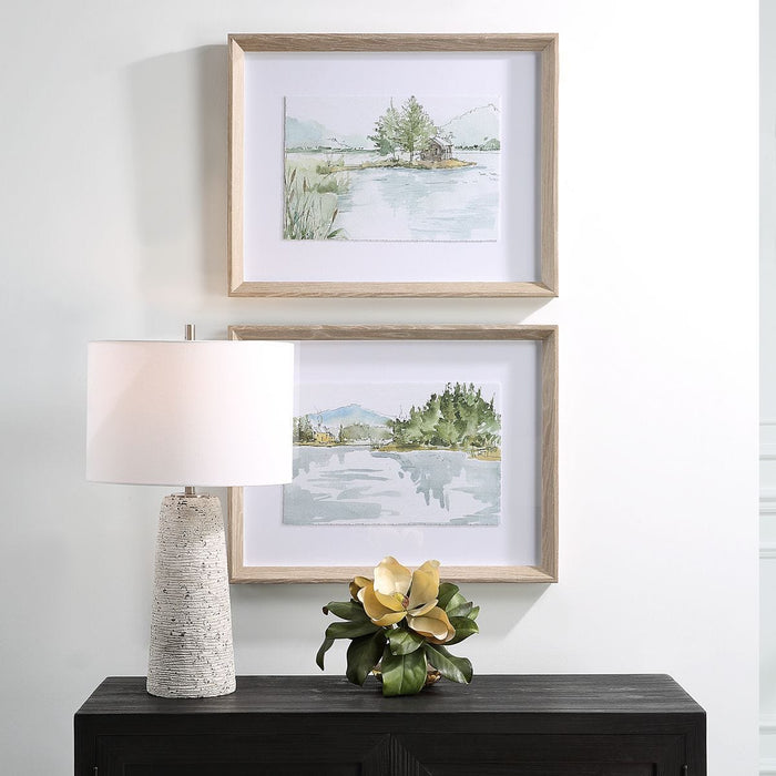 Serene Lake Framed Prints, S/2 - Wall Art