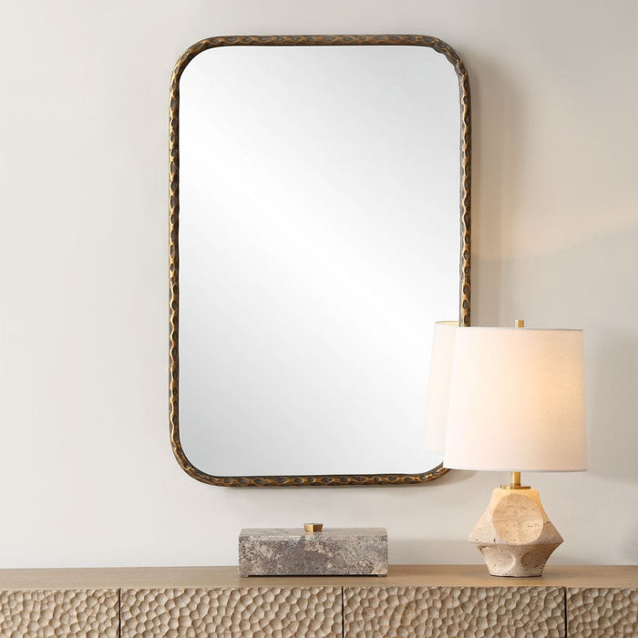 A Little Knotty Vanity Mirror - bronze and iron