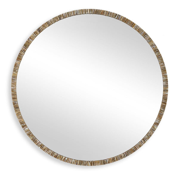 Odeon Round Mirror - bronze and iron