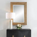 Bungalow Mirror - gold finish and wood