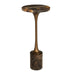 Karnes Drink Table - bronze stem with black marble top