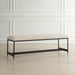 Halston Bench - iron and brass and black