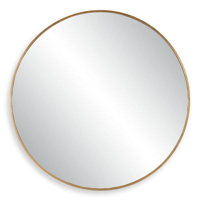 Junius Large Round Mirror, Gold - gold finish and iron