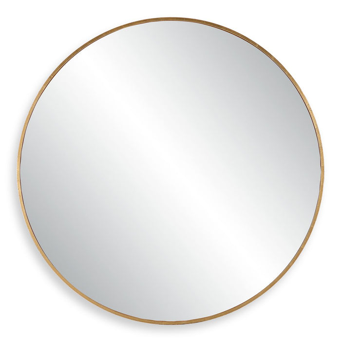 Junius Large Round Mirror, Gold - gold finish and iron