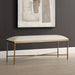 Avenham Bench, Gold - iron and gold finish and white