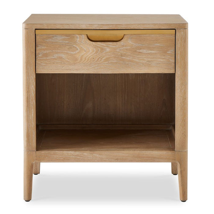 Tabi Side Table - solid oak with brass details