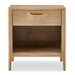 Tabi Side Table - solid oak with brass details