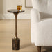 Karnes Drink Table - bronze stem with black marble top