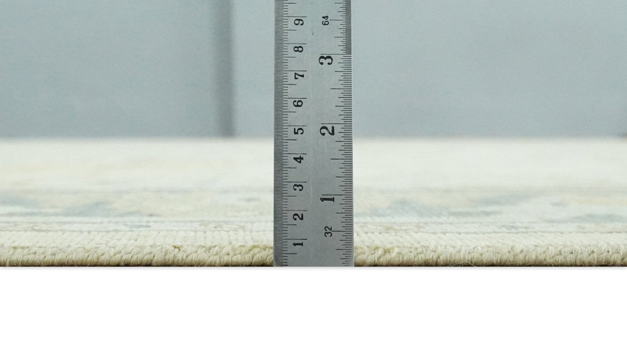 Ivory, Beige and Gray 8x10, 6x9, 4x6 Hand Knotted Traditional Persian Oushak Wool Rug | AC4