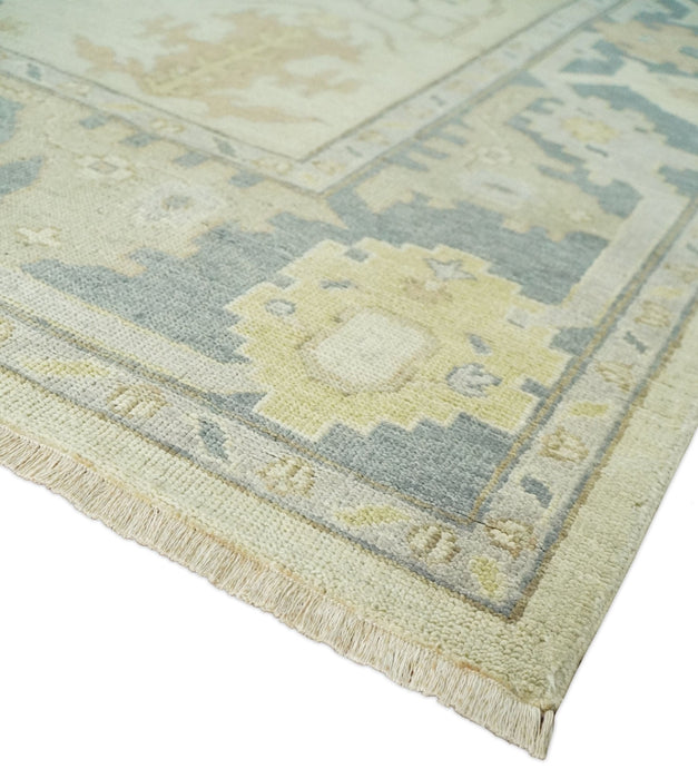 Ivory, Beige and Gray 8x10, 6x9, 4x6 Hand Knotted Traditional Persian Oushak Wool Rug | AC4