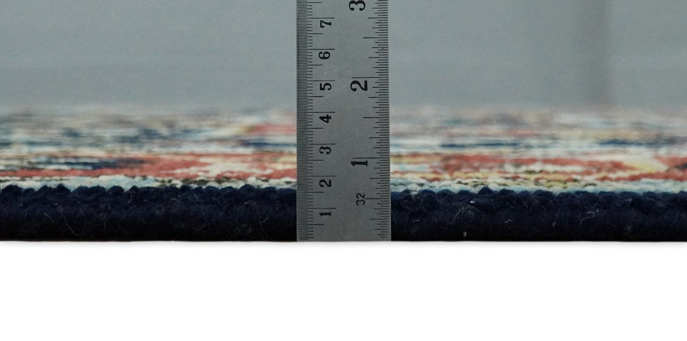 Wool 6x9 Blue and Rust Traditional Persian Antique Area Rug | TRDCP19669