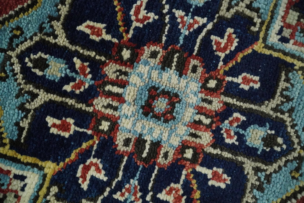 Wool 6x9 Blue and Rust Traditional Persian Antique Area Rug | TRDCP19669