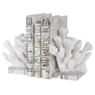 White Rock Coral Bookends Set of 2 - decorative objects - coastal style