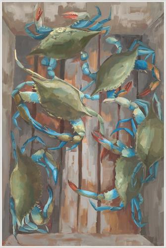 Hilton Head Blue Crab Coastal Wall Art - coastal style