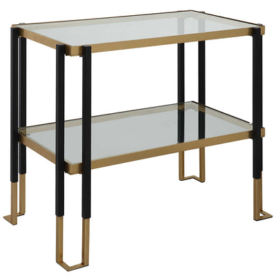 Black and Gold End Table - tables - luxury