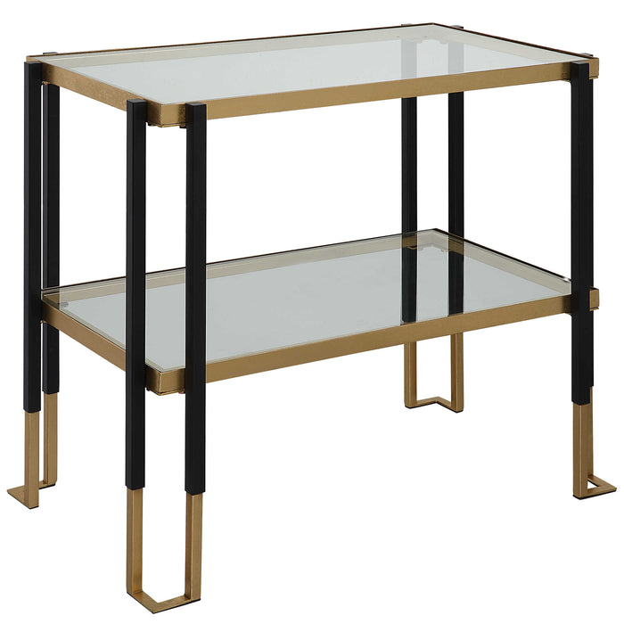 Black and Gold End Table