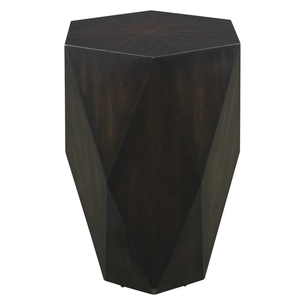 Beige diamond drum table black - tables - luxury