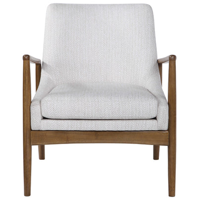 White mixed modern accent chair - chairs - luxury