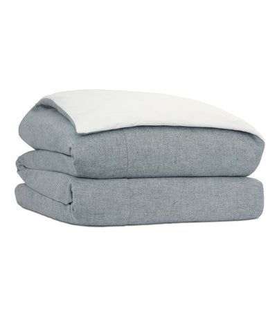 Tybee Blue White Woven Comforter - bedding - luxury