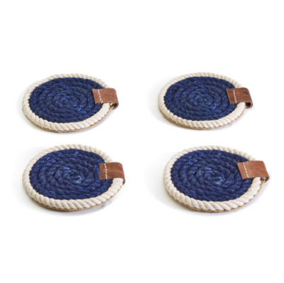 Blue Rope Coasters (Set of 4) - kitchenware - rustic modern