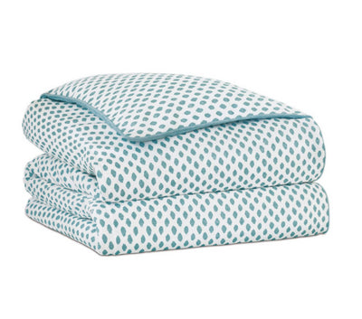 St. Lucia Blue White Coastal Comforter - bedding - coastal style