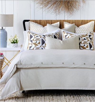 Aiken White Beige Bedding Collection Set - luxury